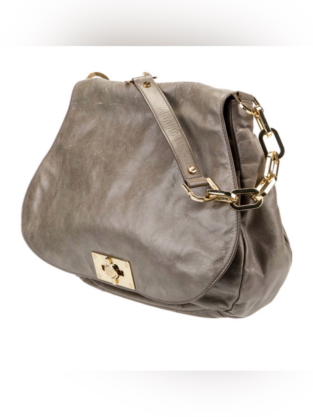 Tory Burch Gray Hobo Shoulder Bag